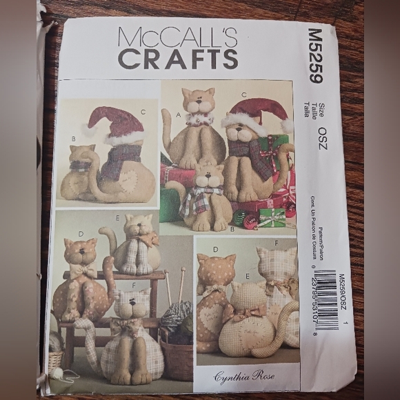 2001, 2006 Dog Bed & Cat Doll Patterns.  Uncut - Picture 3 of 10